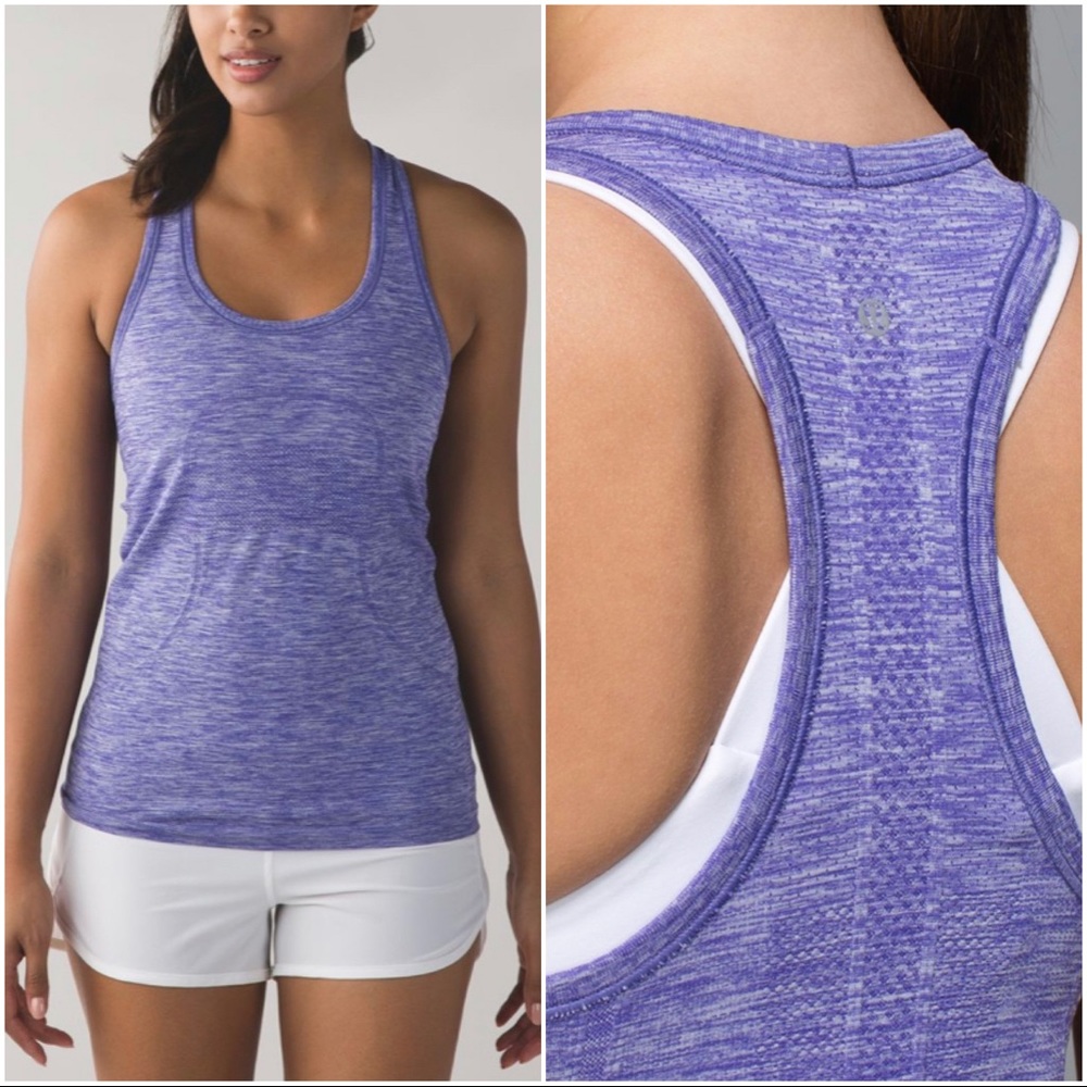 Lululemon Swiftly Tech Heathered Iris Flower